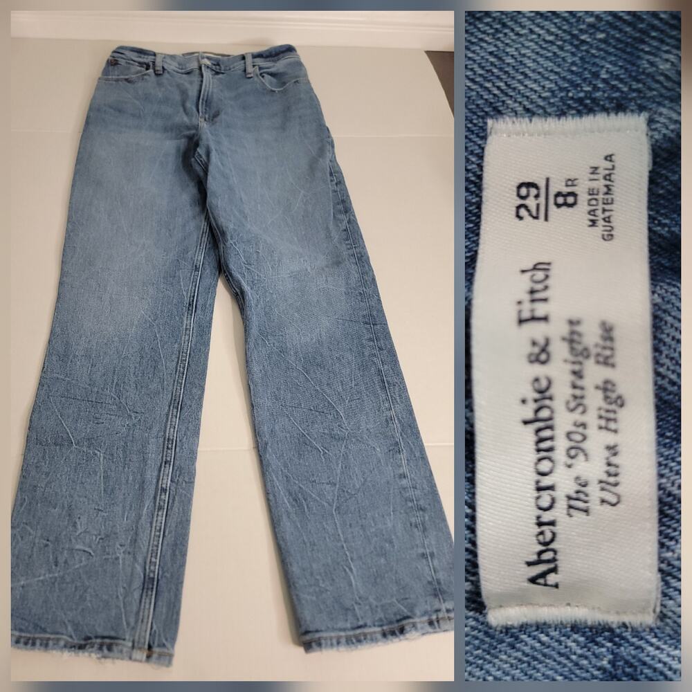 Abercrombie & Fitch Jeans Womens Sz 29 90s Straight Ultra High Rise Stretch
